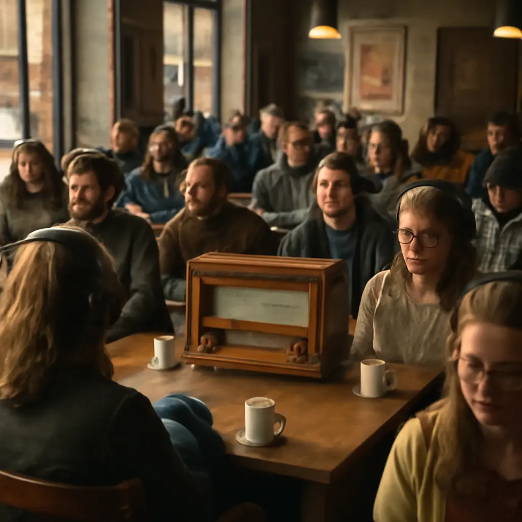 Слушатели радио в городской среде