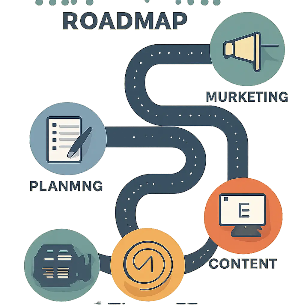 Схема запуска проекта Пошаговая схема запуска радиостанции с иконками этапов